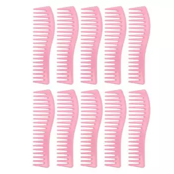10 шт. расческа с широкими зубьями для распутывания длинных волос, парикмахерский инструмент, цвет макарон
