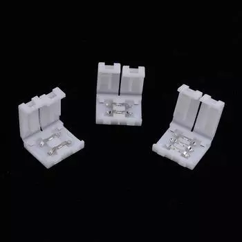 10 шт. разъем для светодиодной ленты 8 мм 10 мм 2-контактный 3-контактный 4-контактный 3528 5050 RGB одноцветный беспаечный разъем для печатной платы без проводов для сварки 4P 10MM