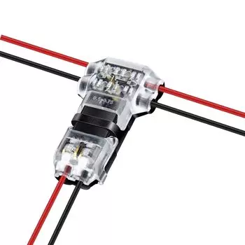 10 шт. разъемов для проводов, 2-контактный, 3-контактный, низковольтный, универсальный, компактный, Т-образный, разъемы для проводов, 20-24AWG, электрические