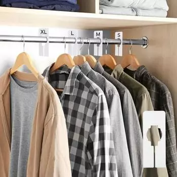 10 шт. разделитель размеров, прямоугольный разделитель размеров, пластиковая вешалка для одежды, разделители размеров, разделители для гардероба, товары для дома белый