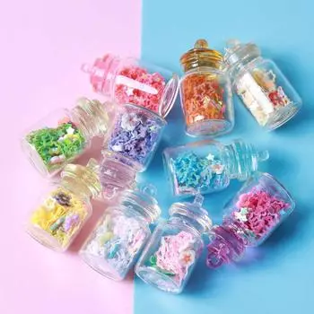 10 шт. разноцветные мини-звезды, миниатюрные украшения из смолы, украшение для сказочного сада, микро-пейзаж 1.5x2.8cm разноцветный