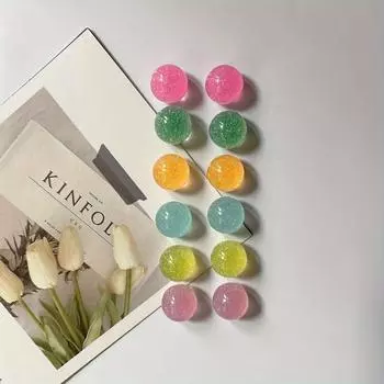 10 шт. разноцветные прозрачные блестящие полукруглые бусины со звездным небом для холодильника с надписью «Po Message» магнитные украшения для дома