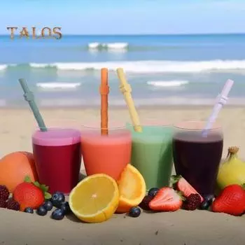 10 шт., разноцветные силиконовые соломинки, многоразовые, легко чистящиеся, без BPA, пищевые, можно мыть в посудомоечной машине, прямые соломинки коричневый