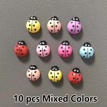 10 шт. разноцветных магнитов на холодильник с божьей коровкой, домашний декор, креативные магнитные наклейки с надписями, магнитные украшения