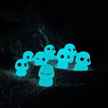 10 шт. Реалистичные светящиеся фигурки эльфов на деревьях, светящиеся в темноте, микроландшафтное украшение для сада на открытом воздухе зелёный