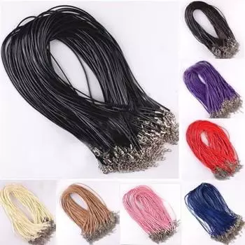 10 шт. регулируемая кожаная цепочка ожерелье веревка кулон веревка шнур шнур 1,5 мм DIY аксессуары красный