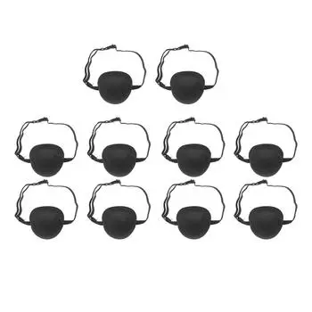 10 шт., регулируемая мягкая эластичная повязка на глаз от косоглазия, амблиопии, для детей и взрослых, черная