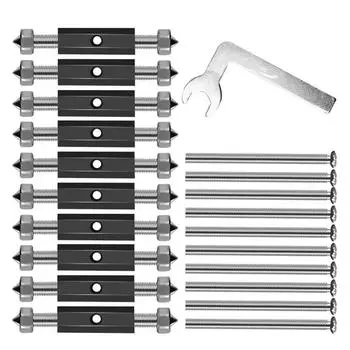 10 шт. Регулируемые кассетные винты Опорный стержень с ключом Винты для электрической коробки Ремонтник розеток Электрические аксессуары 86I