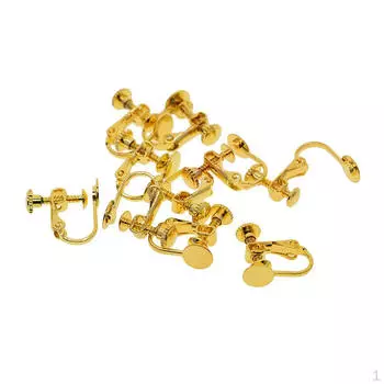 10 шт. регулируемые винтовые зажимы для сережек, подушечки для ушных проводов для Silver White