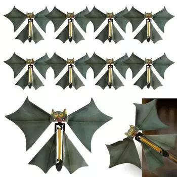 10 шт. реквизит для летучих мышей, легкая портативная жуткая игрушка-летучая мышь для Хэллоуина, праздничная вечеринка