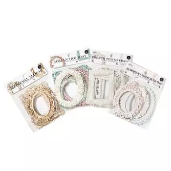 10 шт. рельефная ретро-рамка, квадратная круглая рамка для фотографий, великолепный рельефный материал для самостоятельного изготовления коллажей