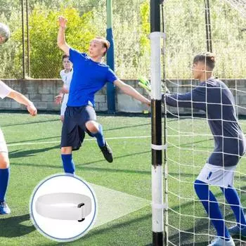 10 шт., ремень для сетки для футбольных ворот, регулируемая лента-застежка, сверхмощный универсальный белый ремень для крепления футбольных ворот, аксессуары для футбола белый