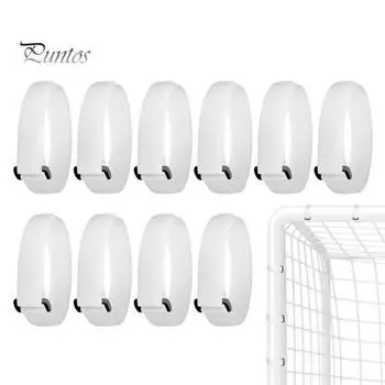 10 шт., ремень для сетки для футбольных ворот, регулируемая лента-застежка, сверхмощный универсальный белый ремень для крепления футбольных ворот, аксессуары для футбола белый