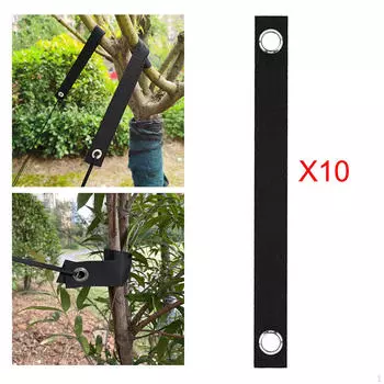 10 шт. ремней для выпрямления деревьев, поддерживающих недавно посаженные растения 3.8cmx40cm чёрный