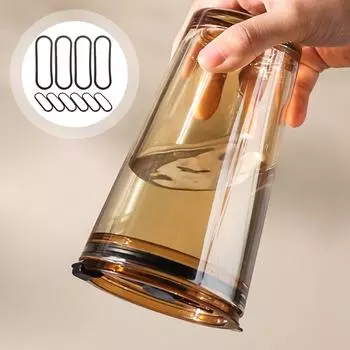 10 шт. резиновое кольцо для уплотнения крышки бутылки с водой, сменная черная прокладка чёрный