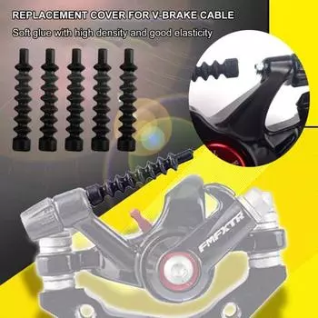 10 шт. резиновые ботинки V-Brake пыленепроницаемые водонепроницаемые износостойкие рукава V-Brake для верховой езды чёрный