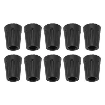 10 шт. резиновые насадки для ходьбы, универсальный амортизирующий чехол с круглой головкой для пешего туризма, чехол для ног с шестом белый