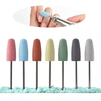 10 шт., резиновые сверла для ногтей, резиновые маникюрные сверла, электрические роторные фрезы, резак для полировки кутикулы, инструменты для маникюрного салона, аксессуары