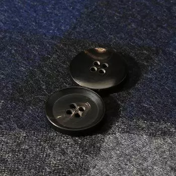 10 шт. роговых пуговиц для костюма, круглых, универсальных, для пальто, тренча, пиджака, пуговиц для мужских и женских топов Daquan, пуговиц для свитера black * 24L = 15.0 MM