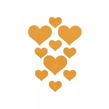 10 шт. романтическая любовь сердце 3D зеркальный эффект настенная наклейка наклейка домашний декор серебряный