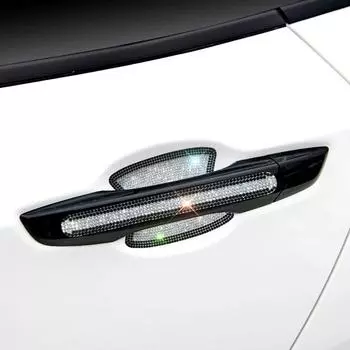 10 шт. роскошные хрустальные стразы блестящие автомобильные дверные ручки дверные чаши устойчивые к царапинам наклейки самоклеящиеся автомобильные аксессуары