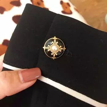 10 шт., роскошные металлические пуговицы с жемчужным орнаментом, металлические круглые пуговицы золотого цвета, женские аксессуары для одежды 18mm