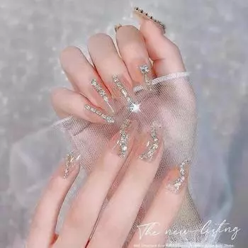 10 шт. роскошных украшений для ногтей, легко приклеиваемых, мини-искусственных кристаллов со стразами, художественный шарм C