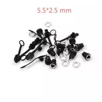 10 шт. розетка постоянного тока Dc022B 5,5*2,5 полная медная розетка