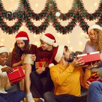 10 шт. Рождественская гирлянда из мишуры, металлическая гирлянда из мишуры, блестящая рождественская елка, подвесные украшения для свадьбы, дня рождения, вечеринки, принадлежности B