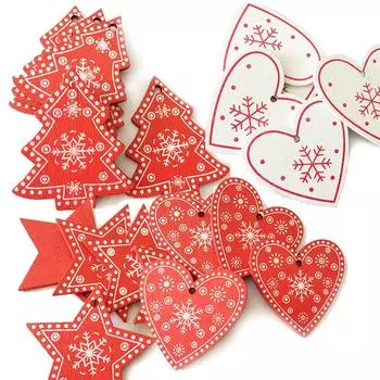 10 шт. Рождественская натуральная деревянная веревка DIY деревянная подвеска елочные украшения Рождественское украшение 2023 Navidad Новый год