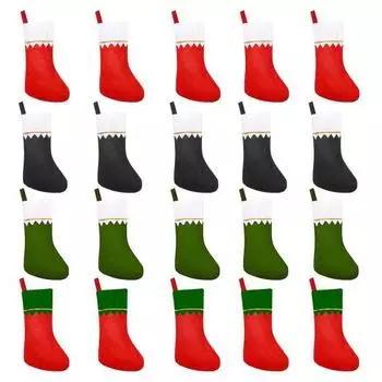 10 шт. Рождественские чулки Мини Рождественские чулки для елки Подвесные украшения для носков Подарочные держатели для конфет Праздничные сувениры для елки D