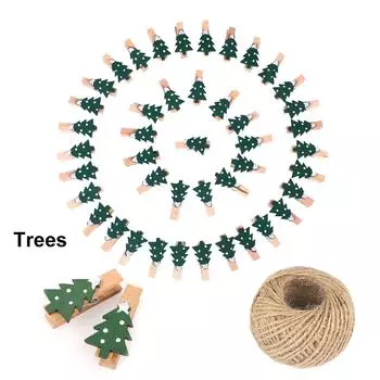 10 шт., рождественские деревянные зажимы, украшение для новогодней вечеринки, фото настенный зажим, сделай сам, рождественские украшения, украшения для дома, детский подарок A