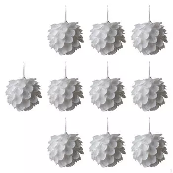 10 шт. Рождественские елочные украшения, шары, рождественские украшения, подвески-шармы на День благодарения Petal