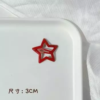 10 шт. Рождественские новогодние красные звезды заколки-клипсы для девочки, заколки-капли, заколка для волос, женские аксессуары для волос, кавайные BB-клипсы