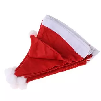 10 шт. рождественские шапки шапки Санта-Клауса кепка Веселое рождественское украшение на праздник год рождественская вечеринка декор принадлежности as the picture