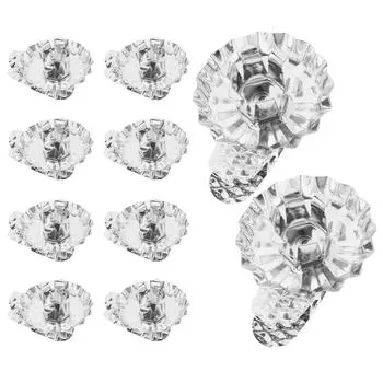 10 шт. Рождественский держатель для зажима из кованого железа, металлическое основание для чашки (золотой зажим «ласточкин хвост») 10 шт. клипсы палочки винтажная елка вечеринка оптом 5.00X4.20X3.00CM серебряный