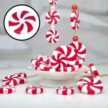 10 шт. Рождественский елочный кулон в виде конфеты украшение пластиковый леденец рождественская вечеринка