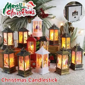 10 шт. Рождественский фонарь, свет, веселые рождественские украшения для дома, украшения для рождественской елки, рождественский подарок на Новый год 2025 1PCS