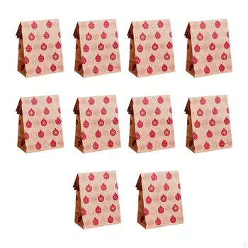 10 шт. Рождественский подарочный пакет для кондитерских изделий Упаковка для еды для вечеринки по случаю дня рождения Декор для дома White and black