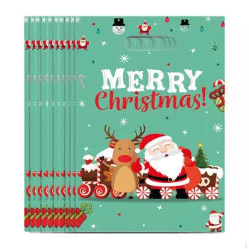 10 шт. Рождественский подарочный пакет для сладостей Tote Goody для рождественских подарков Style A