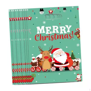10 шт. Рождественский подарочный пакет для угощений, многофункциональный декоративный контейнер для подарков Style A