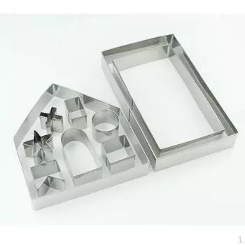 10 шт., рождественский пряничный домик, формочка для печенья, сделай сам, форма для торта, пищевая форма из нержавеющей стали