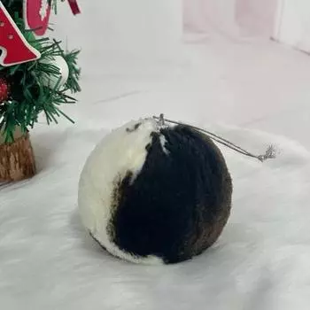 10 шт. Рождественский шар с рисунком коровы, украшения из искусственного меха, подвесное украшение в виде коровы