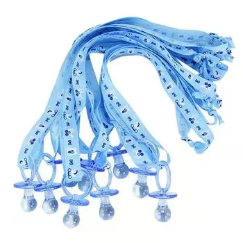 10 шт. розово-голубых детских пустышек-ожерелья для вечеринки по случаю рождения ребенка, украшения стола, игр на день рождения, сувениры для вечеринок розовый