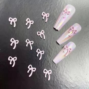 10 шт. розовые белые ленточные банты для ногтей корейские красные детали украшения для ногтей кавайные аксессуары принадлежности для маникюрного дизайна 3