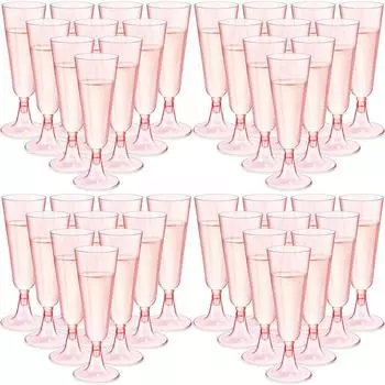 10 шт. розовые бокалы для шампанского, одноразовые пластиковые бокалы, бокалы для свадьбы, дня рождения, вечеринки, бара, напитка, красного вина, мороженого onesize