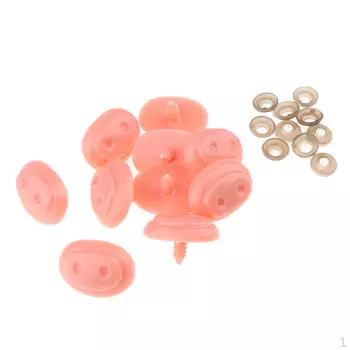10 шт., розовые свиные носы, пластиковые защитные детали для мягких игрушек и мягких аксессуаров для животных, 19X26 мм