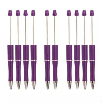 10 шт. ручка из бисера, шариковая ручка из бисера, ручка-роллер с черными чернилами, ручка для письма, ручки для рукоделия violets