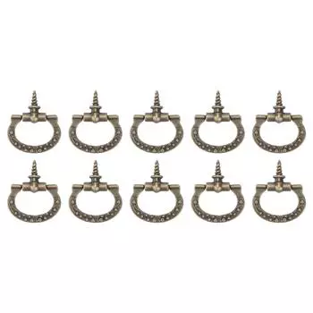 10 шт., ручки с винтовой резьбой, ретро с одним отверстием, футляр для ювелирных изделий, подарочная коробка, ручка, бронза