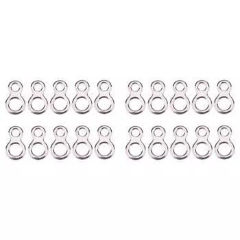 10 шт., рыболовная бабочка, отсадка из нержавеющей стали, фигурка 8, твердое кольцо-помощник